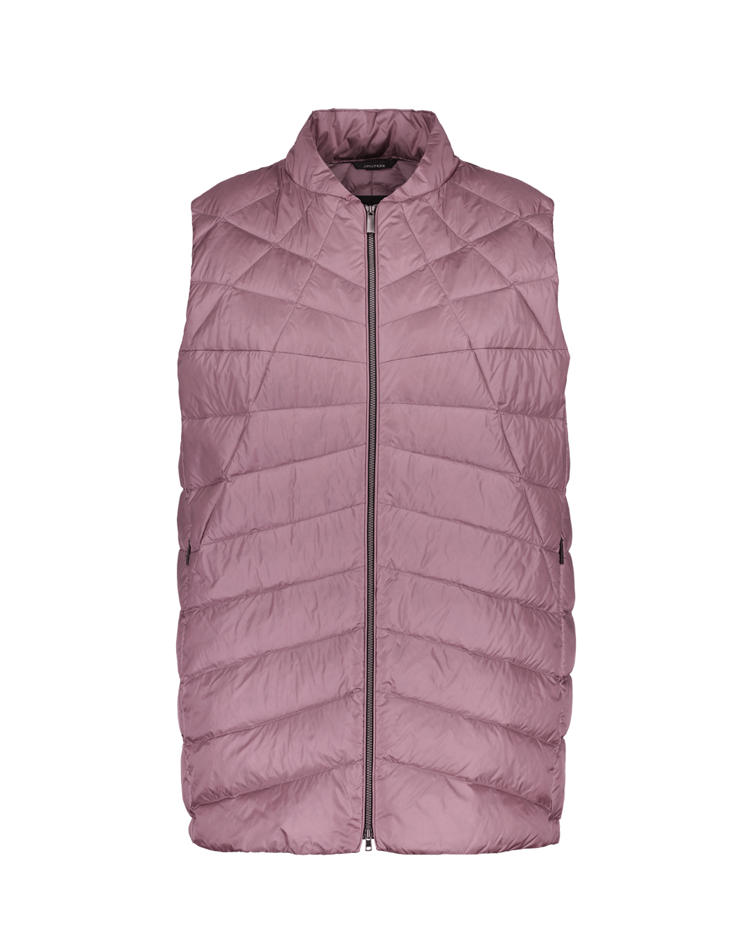 A light pink down vest with zipper