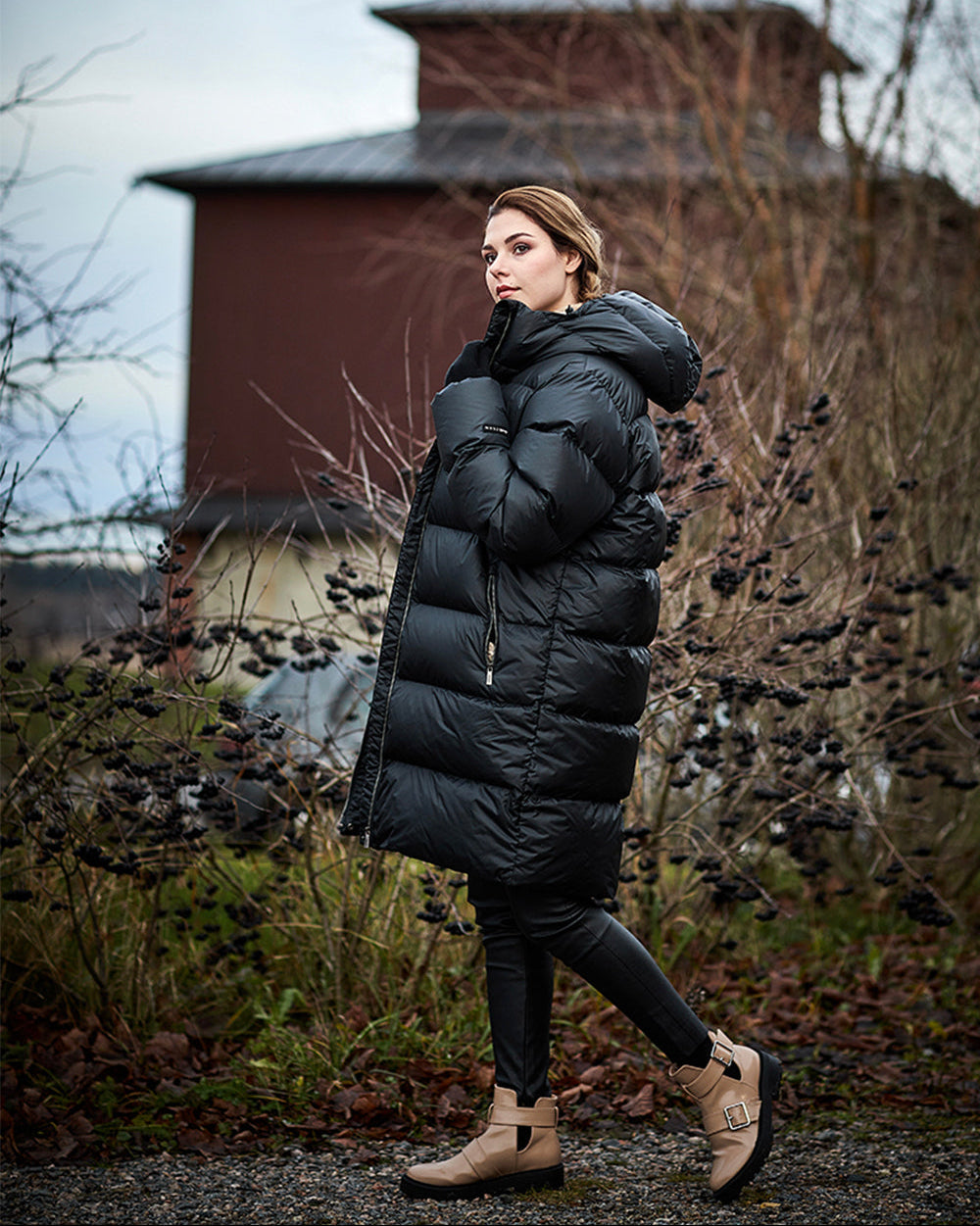 Silvia Down Coat Charcoal Black